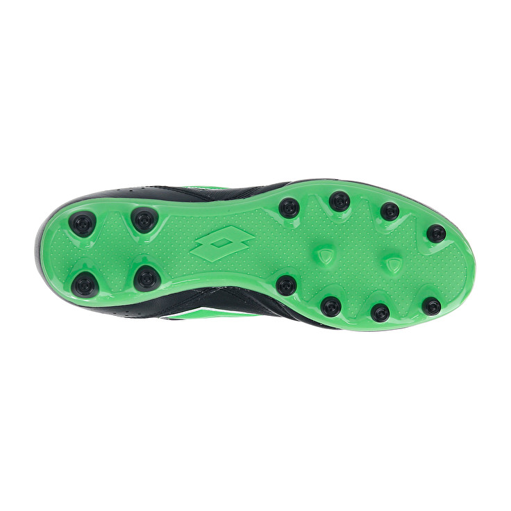 Men Lotto Stadio 200 Iii Fg Soccer Shoes Black / Green | 13067-DBQW