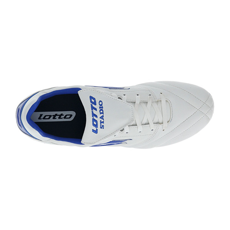 Men Lotto Stadio 200 Iii Fg Soccer Shoes White / Blue | 03184-SIAH