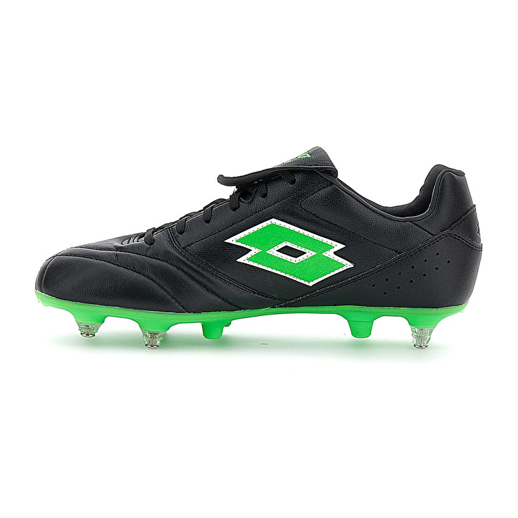 Men Lotto Stadio 200 Iii Sgx 50 Soccer Shoes Black / Green | 13978-EAZD