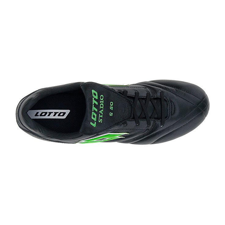 Men Lotto Stadio 200 Iii Sgx 50 Soccer Shoes Black / Green | 13978-EAZD