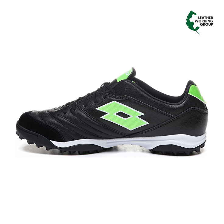 Men Lotto Stadio 300 Ii Tf Soccer Shoes Black / Green | 31652-FXJK