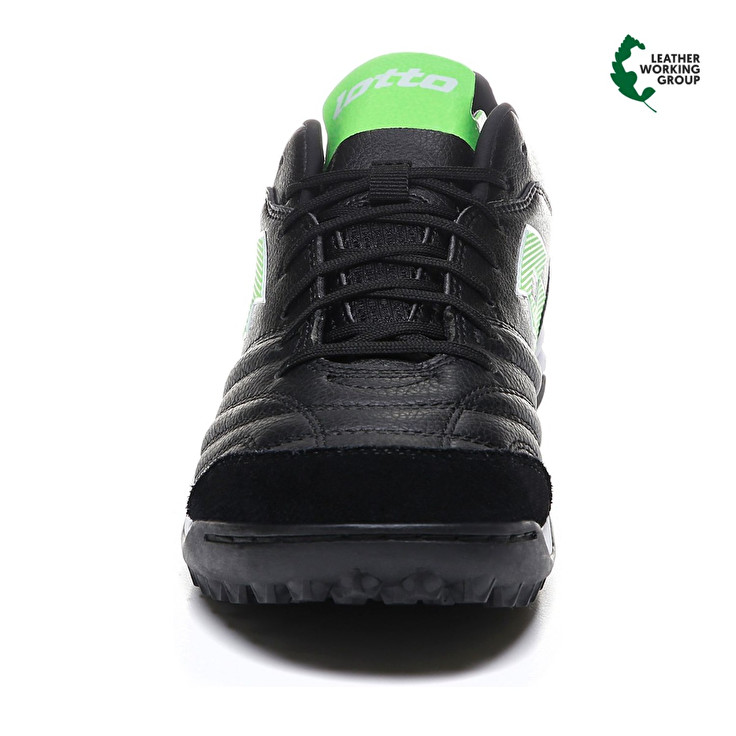 Men Lotto Stadio 300 Ii Tf Soccer Shoes Black / Green | 31652-FXJK