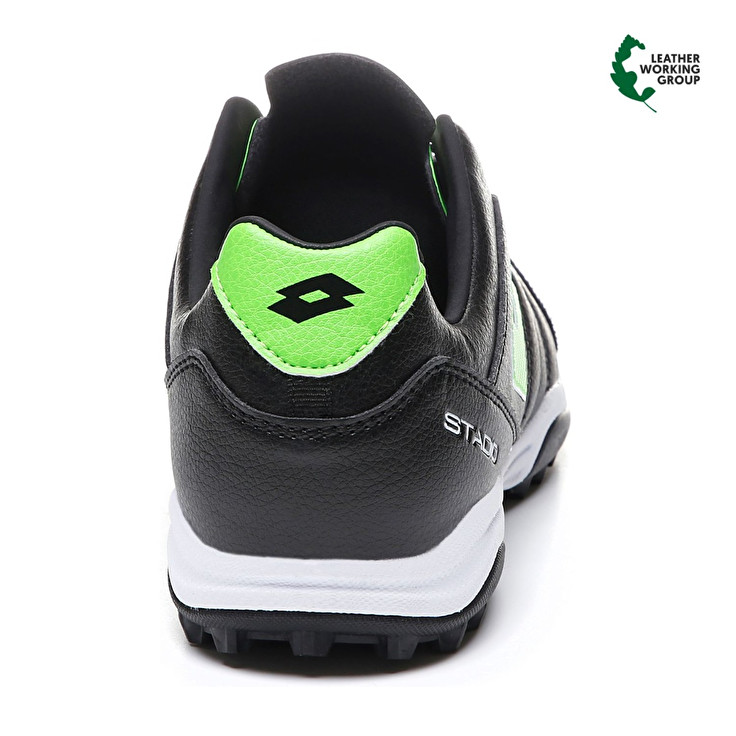 Men Lotto Stadio 300 Ii Tf Soccer Shoes Black / Green | 31652-FXJK