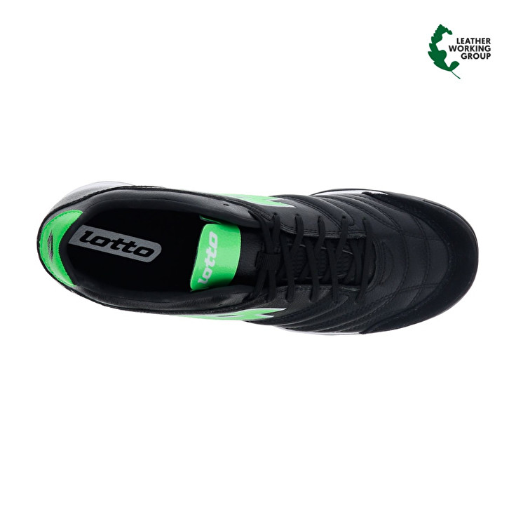 Men Lotto Stadio 300 Ii Tf Soccer Shoes Black / Green | 31652-FXJK