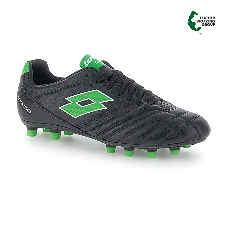 Men Lotto Stadio 300 Iii Fg 50 Soccer Shoes Black / Green | 29875-LHZY