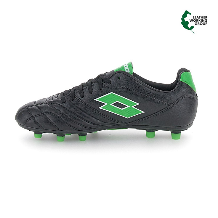 Men Lotto Stadio 300 Iii Fg 50 Soccer Shoes Black / Green | 29875-LHZY