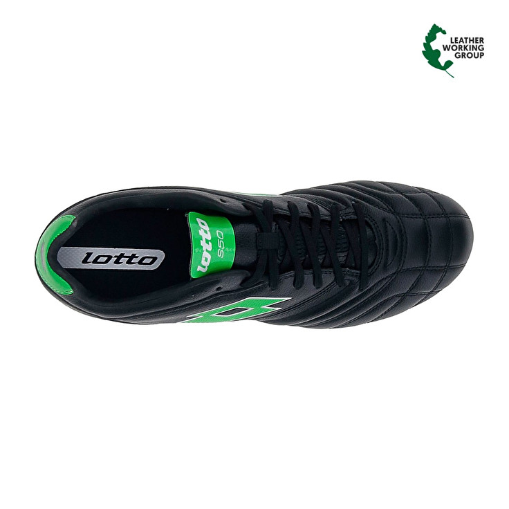 Men Lotto Stadio 300 Iii Fg 50 Soccer Shoes Black / Green | 29875-LHZY