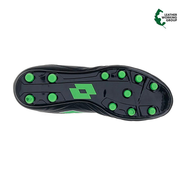 Men Lotto Stadio 300 Iii Fg 50 Soccer Shoes Black / Green | 29875-LHZY