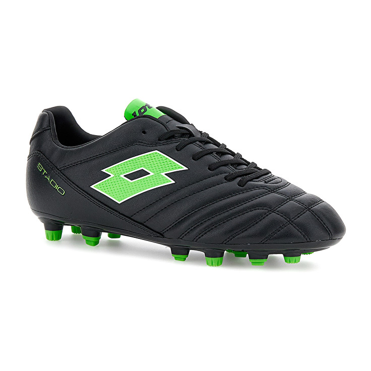 Men Lotto Stadio 705 Fg Soccer Shoes Black / Green | 26849-XRAJ