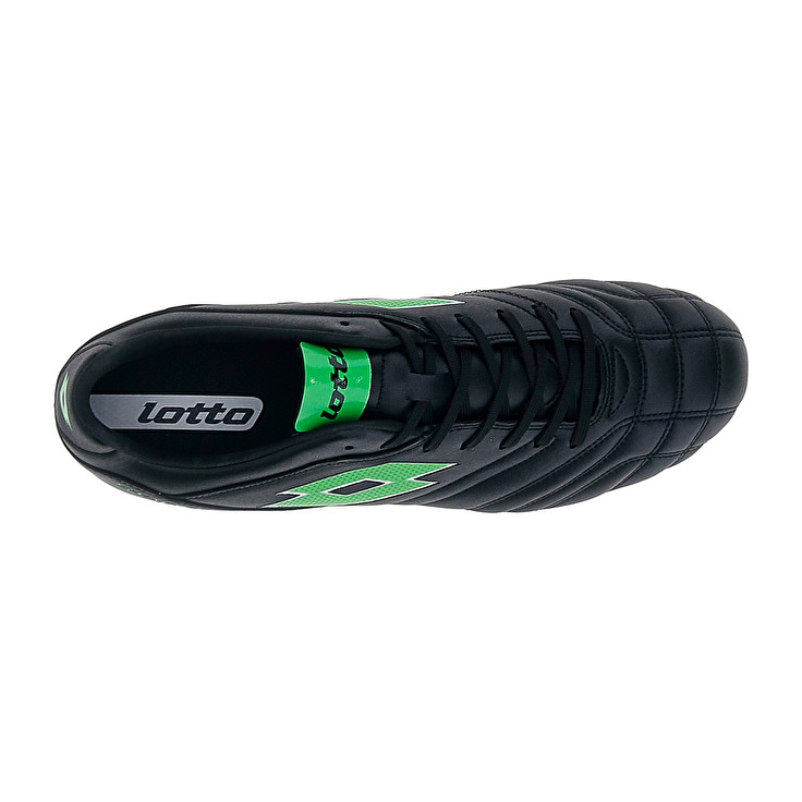 Men Lotto Stadio 705 Fg Soccer Shoes Black / Green | 26849-XRAJ