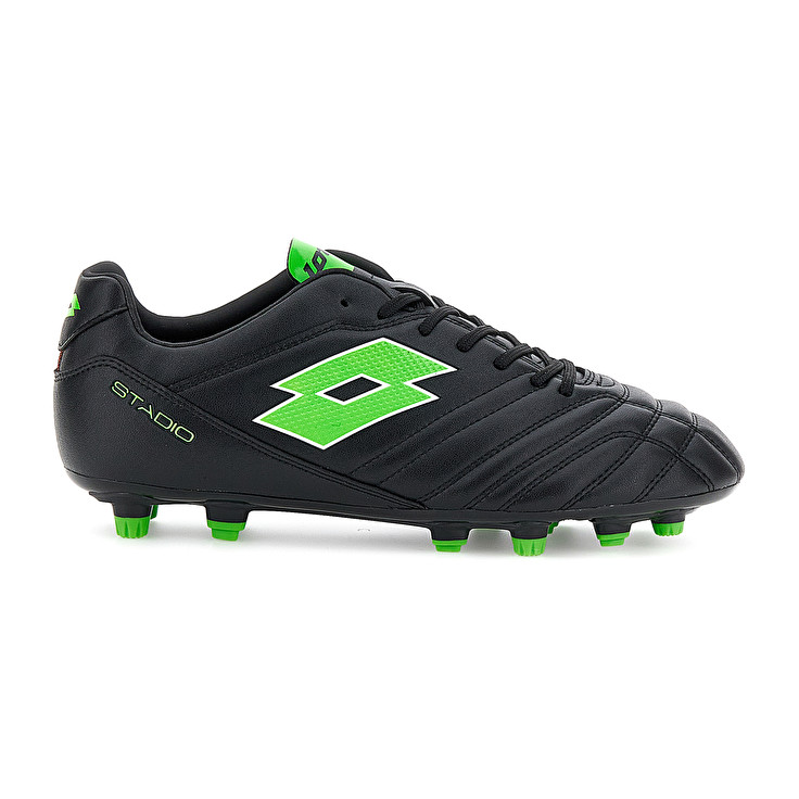 Men Lotto Stadio 705 Fg Soccer Shoes Black / Green | 26849-XRAJ