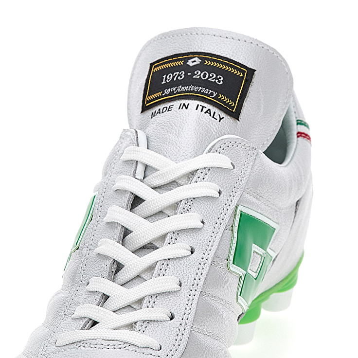 Men Lotto Stadio Og Ii Fg 50 Yrs Icon Soccer Shoes White / Green | 84023-WCJL