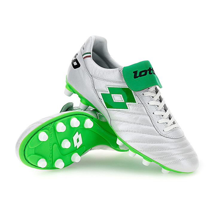 Men Lotto Stadio Og Ii Fg 50 Yrs Icon Soccer Shoes White / Green | 84023-WCJL