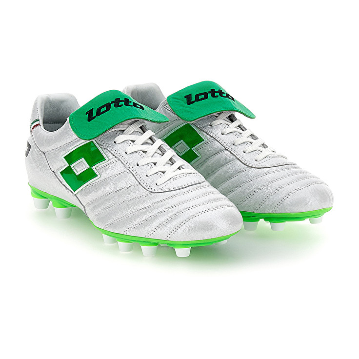 Men Lotto Stadio Og Ii Fg 50 Yrs Icon Soccer Shoes White / Green | 84023-WCJL