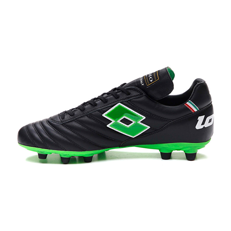 Men Lotto Stadio Og Ii Fg Soccer Shoes Black / Green | 80617-GWDH