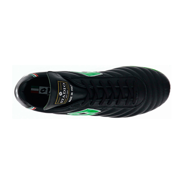 Men Lotto Stadio Og Ii Fg Soccer Shoes Black / Green | 80617-GWDH