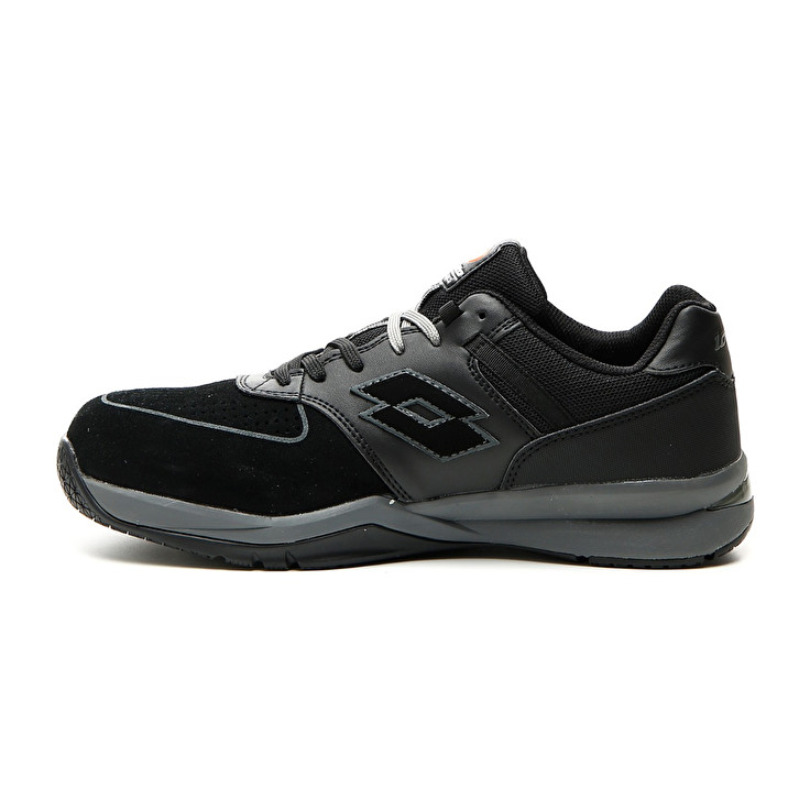 Men Lotto Street S1p Src Safety Shoes Black / Silver | 63271-SIWJ