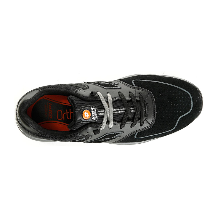 Men Lotto Street S1p Src Safety Shoes Black / Silver | 63271-SIWJ