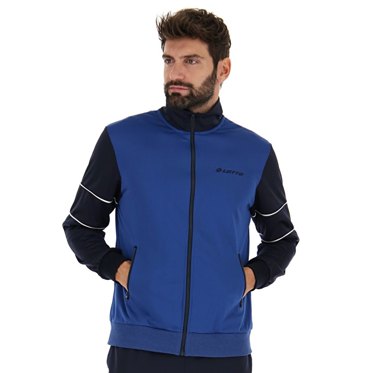 Men Lotto Suit Circle V Rib Pl Tracksuits Blue | 24859-LHKP