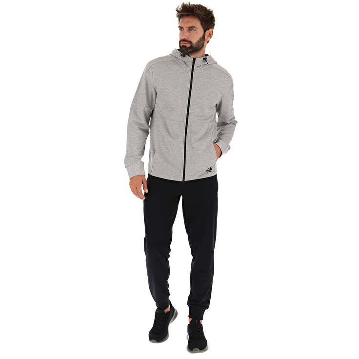 Men Lotto Suit Diamond Vi Mel Tracksuits Grey / Black | 31625-DWML