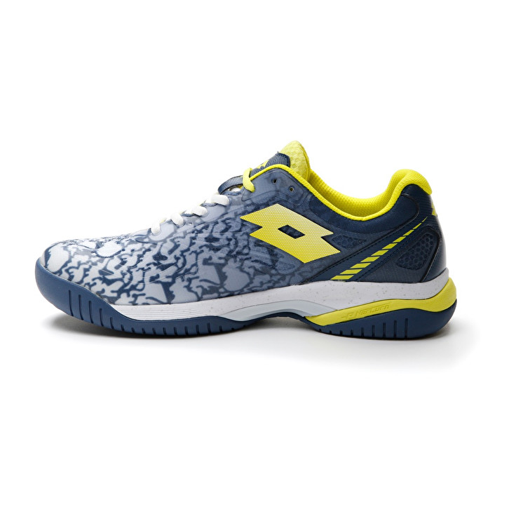 Men Lotto Superrapida 200 Iii Paddle Shoes White / Yellow / Dark / Blue | 39742-BPQT