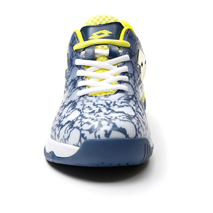 Men Lotto Superrapida 200 Iii Paddle Shoes White / Yellow / Dark / Blue | 39742-BPQT