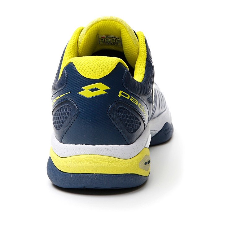 Men Lotto Superrapida 200 Iii Paddle Shoes White / Yellow / Dark / Blue | 39742-BPQT