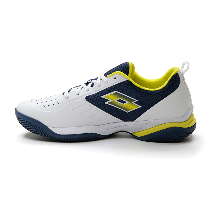 Men Lotto Superrapida 400 Iv Paddle Shoes White / Yellow / Dark / Blue | 56071-RDFQ