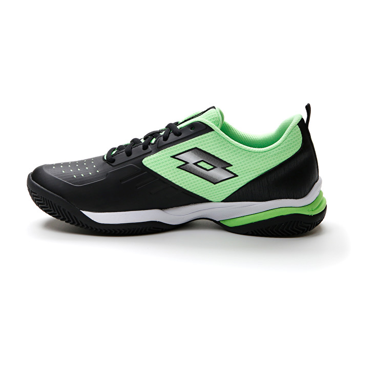 Men Lotto Superrapida 400 Iv Paddle Shoes Black / Green | 80945-YMVL