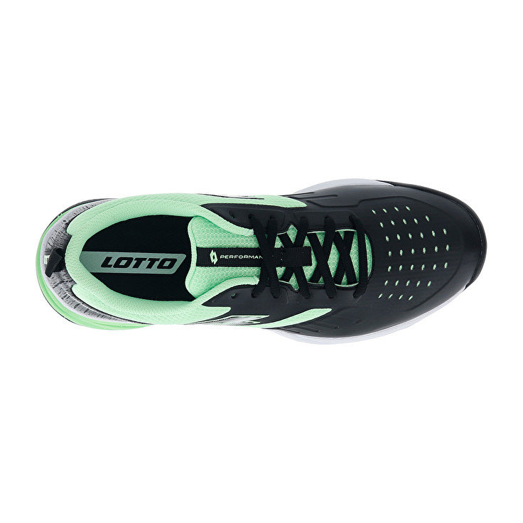 Men Lotto Superrapida 400 Iv Paddle Shoes Black / Green | 80945-YMVL