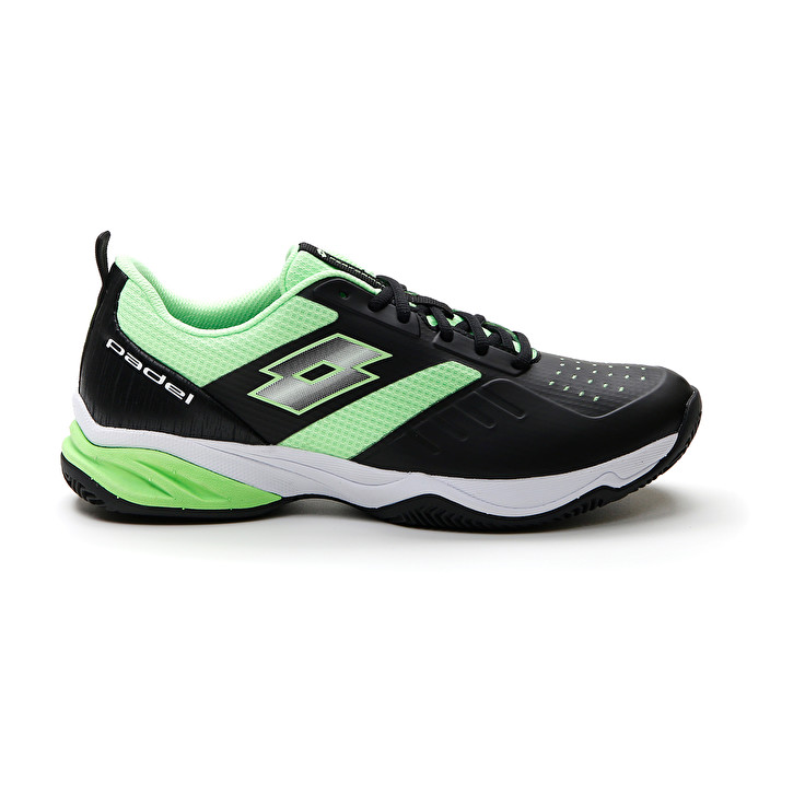 Men Lotto Superrapida 400 Iv Paddle Shoes Black / Green | 80945-YMVL
