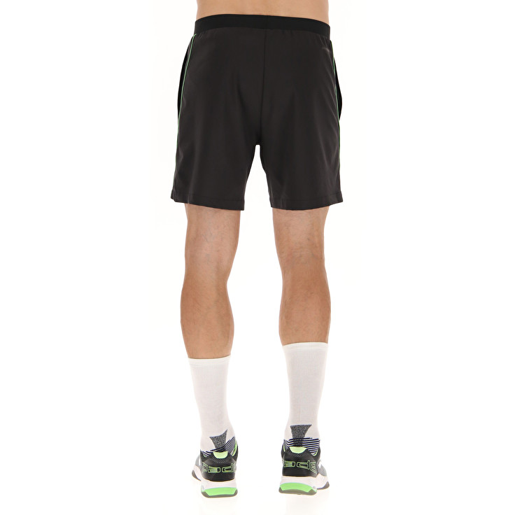 Men Lotto Superrapida V Shorts Black / Green | 86759-ZXVW