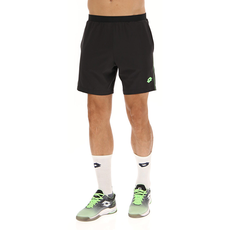 Men Lotto Superrapida V Shorts Black / Green | 86759-ZXVW