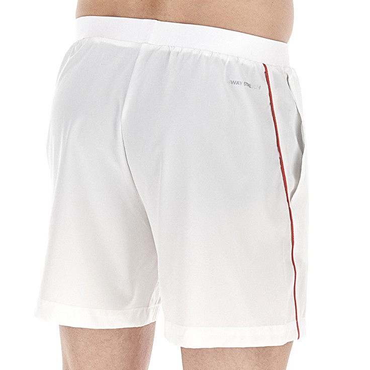 Men Lotto Superrapida V Shorts White / Red | 47926-LAKJ