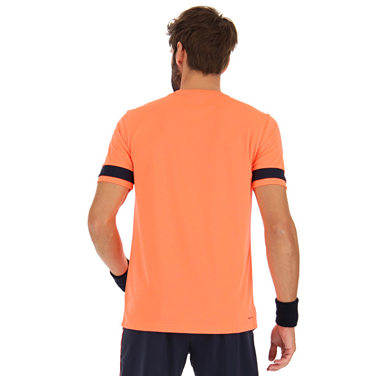 Men Lotto Superrapida V T-shirts Coral | 24875-WILP
