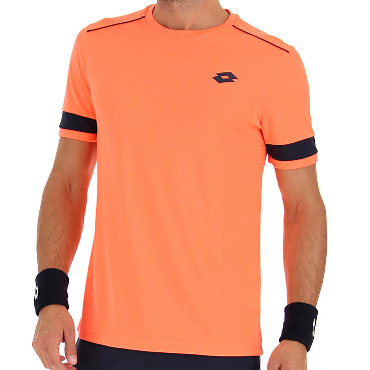 Men Lotto Superrapida V T-shirts Coral | 24875-WILP