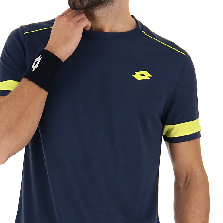 Men Lotto Superrapida V T-shirts Dark / Blue / Yellow | 84730-CGZS
