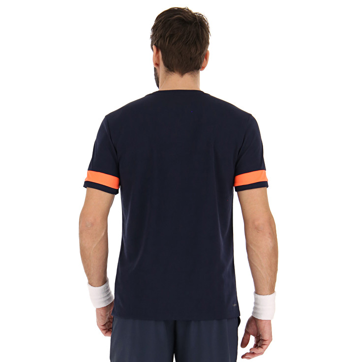 Men Lotto Superrapida V T-shirts Navy / Blue | 56392-UFTP