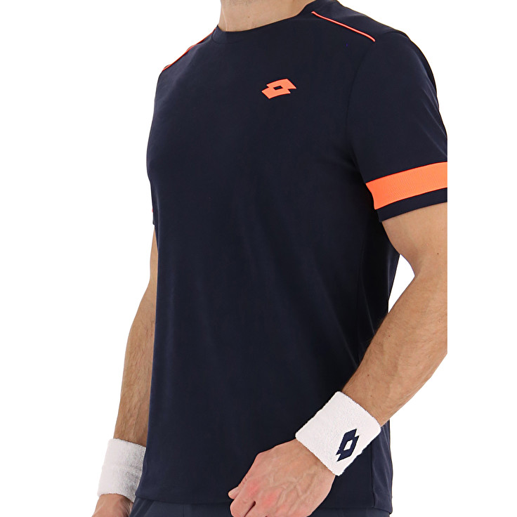 Men Lotto Superrapida V T-shirts Navy / Blue | 56392-UFTP