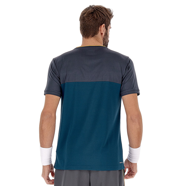 Men Lotto Superrapida Vi 2 T-shirts Blue | 39041-YZHV