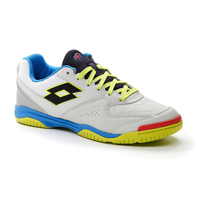 Men Lotto Tacto 200 Vi Id Soccer Shoes White / Blue / Red / Green | 71698-NJUL