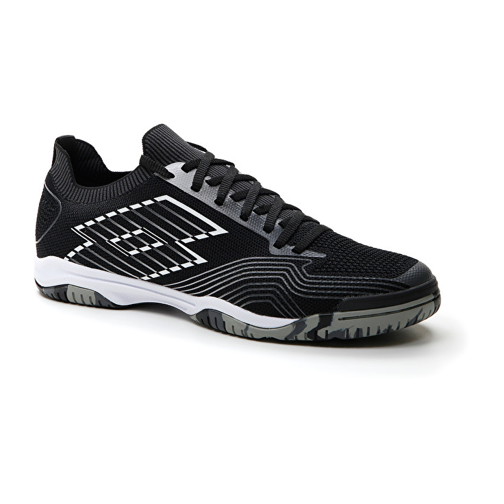 Men Lotto Tacto 250 Id Soccer Shoes Black / White / Grey | 37401-SEWY