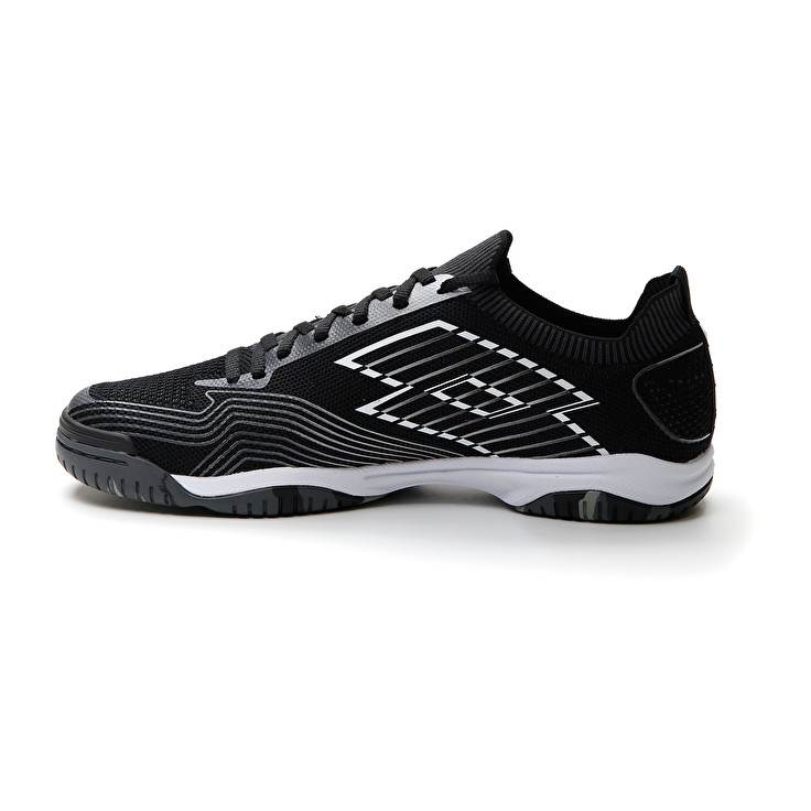 Men Lotto Tacto 250 Id Soccer Shoes Black / White / Grey | 37401-SEWY