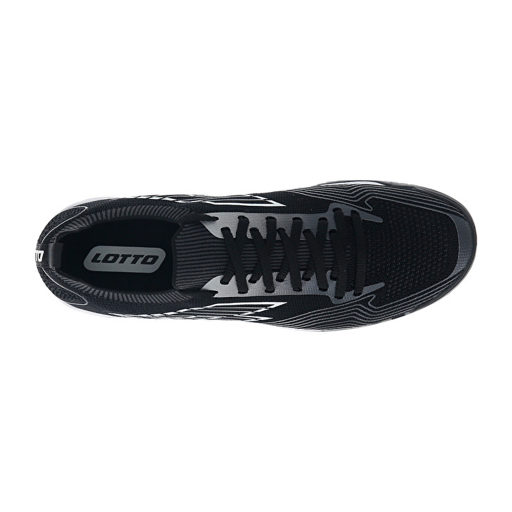 Men Lotto Tacto 250 Id Soccer Shoes Black / White / Grey | 37401-SEWY