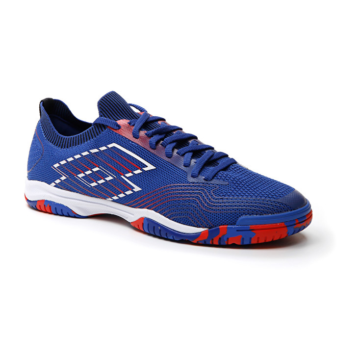 Men Lotto Tacto 250 Id Soccer Shoes Blue / White / Red | 56710-JPUV