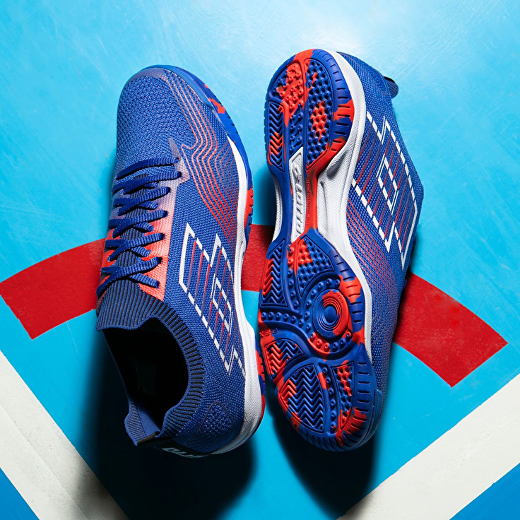 Men Lotto Tacto 250 Id Soccer Shoes Blue / White / Red | 56710-JPUV