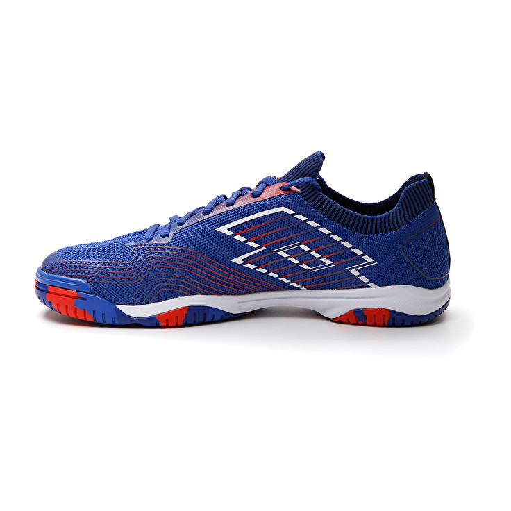 Men Lotto Tacto 250 Id Soccer Shoes Blue / White / Red | 56710-JPUV