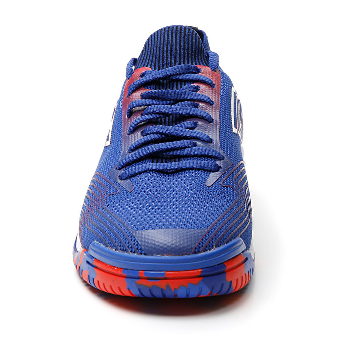 Men Lotto Tacto 250 Id Soccer Shoes Blue / White / Red | 56710-JPUV