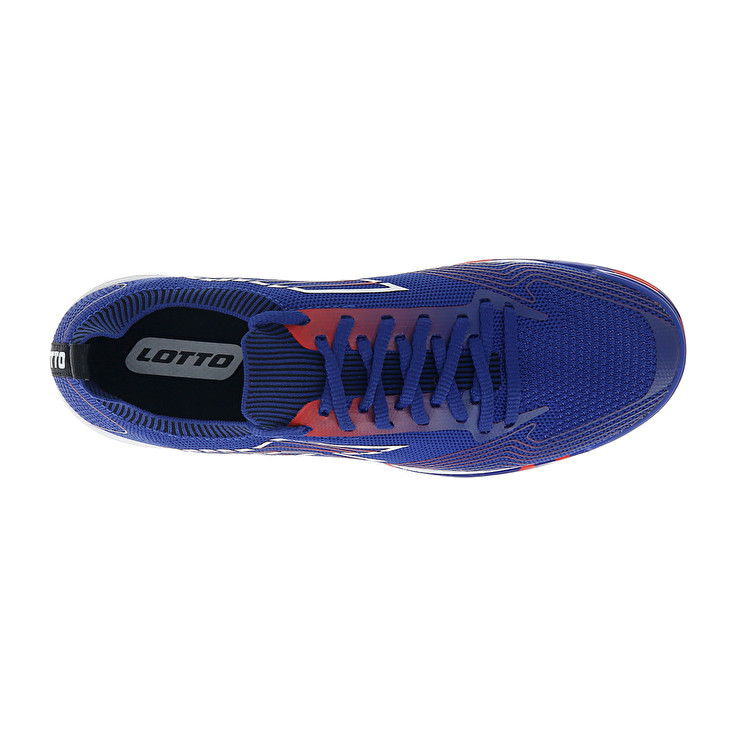 Men Lotto Tacto 250 Id Soccer Shoes Blue / White / Red | 56710-JPUV