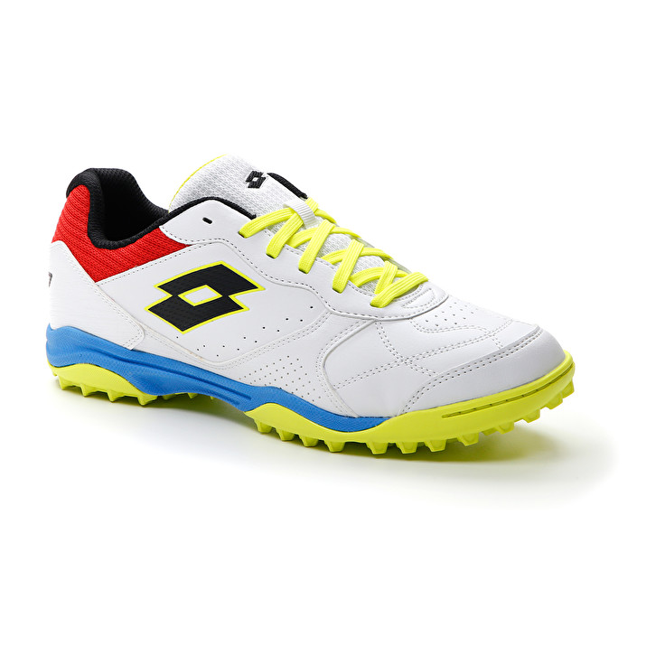 Men Lotto Tacto 300 Vii Tf Soccer Shoes White / Red / Blue / Green | 10436-JFGI